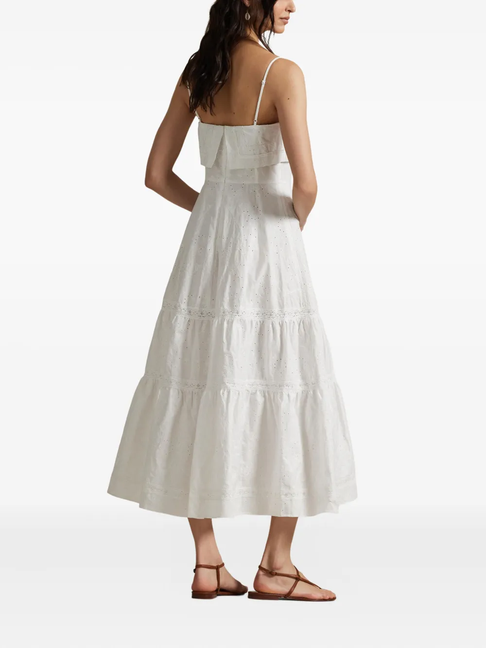 Polo Ralph Lauren Jurk met ruches Wit
