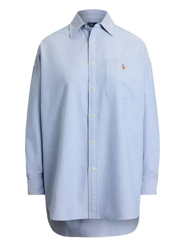 light blue ralph lauren dress shirt Polo Ralph Lauren Light Blue Cotton Belted Shirt Dress S Polo Ralph Lauren