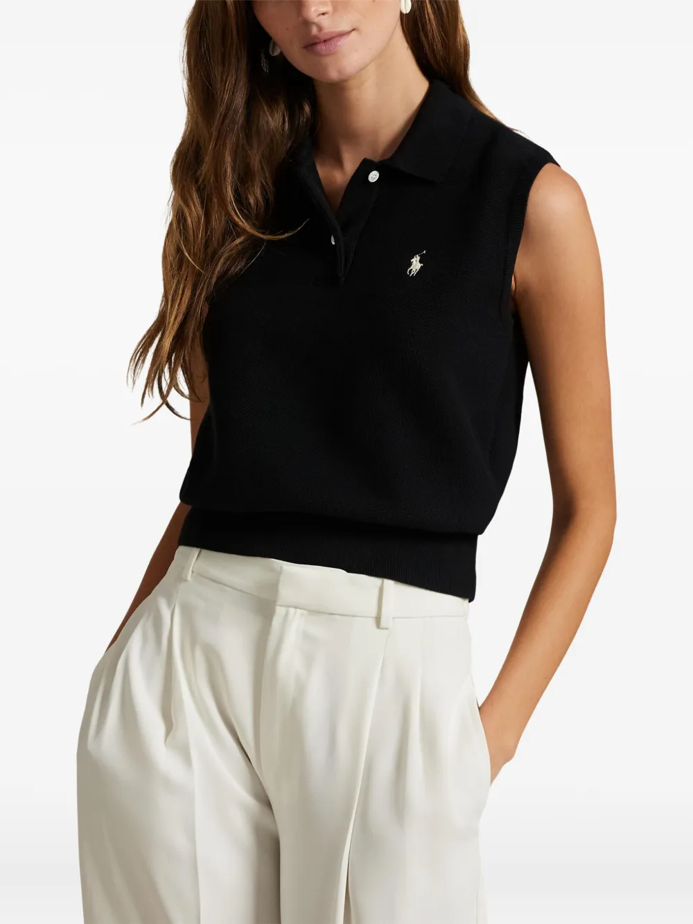 Polo Ralph Lauren Mouwloze polotop 002 POLO BLACK