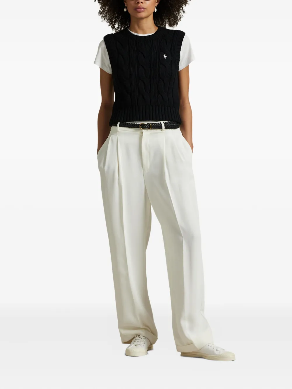 Polo Ralph Lauren Kabelgebreide spencer 004 POLO BLACK
