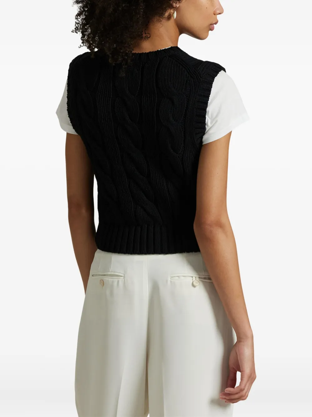 Polo Ralph Lauren Kabelgebreide spencer 004 POLO BLACK