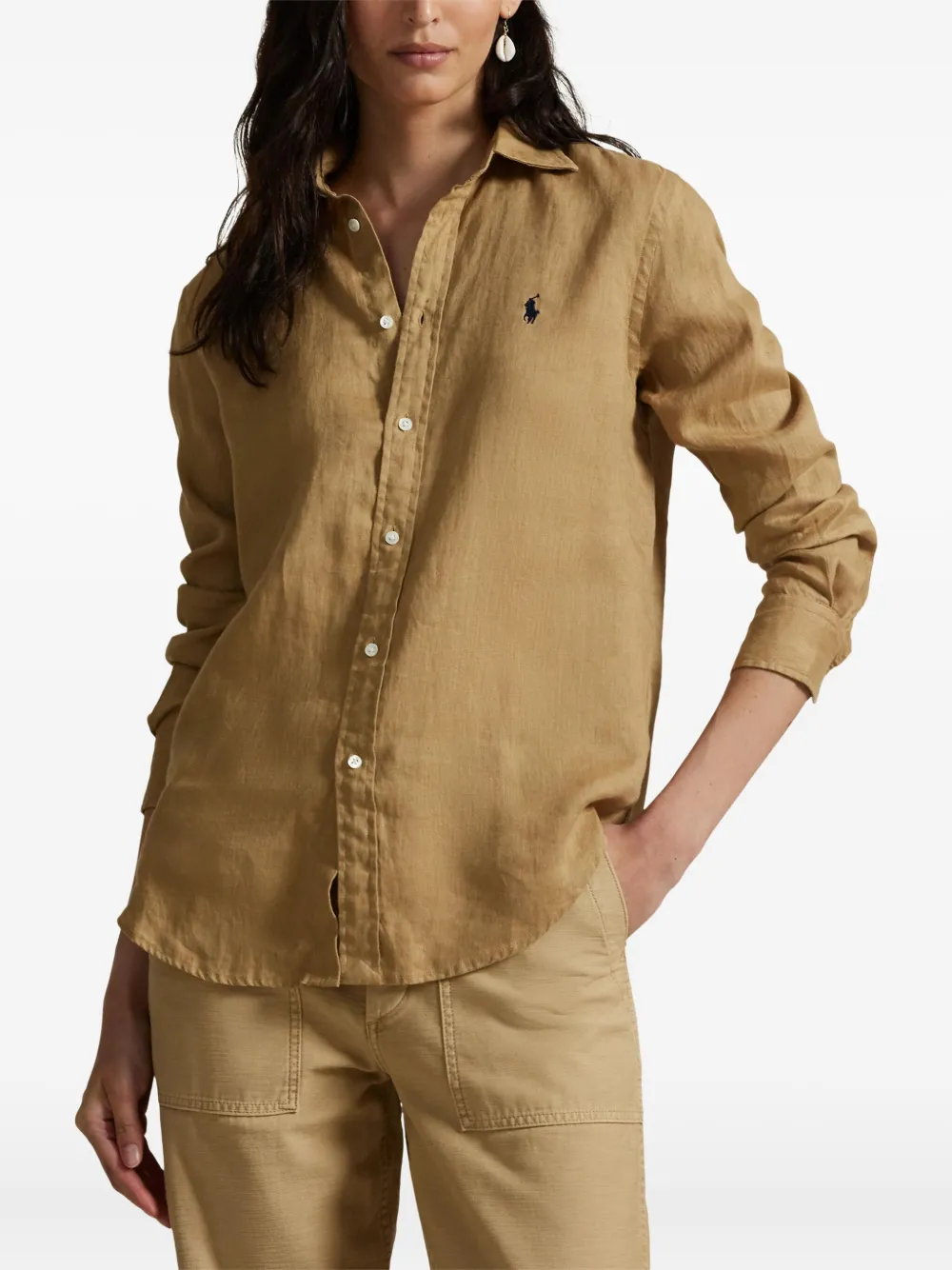 Polo Ralph Lauren Linnen blouse Beige