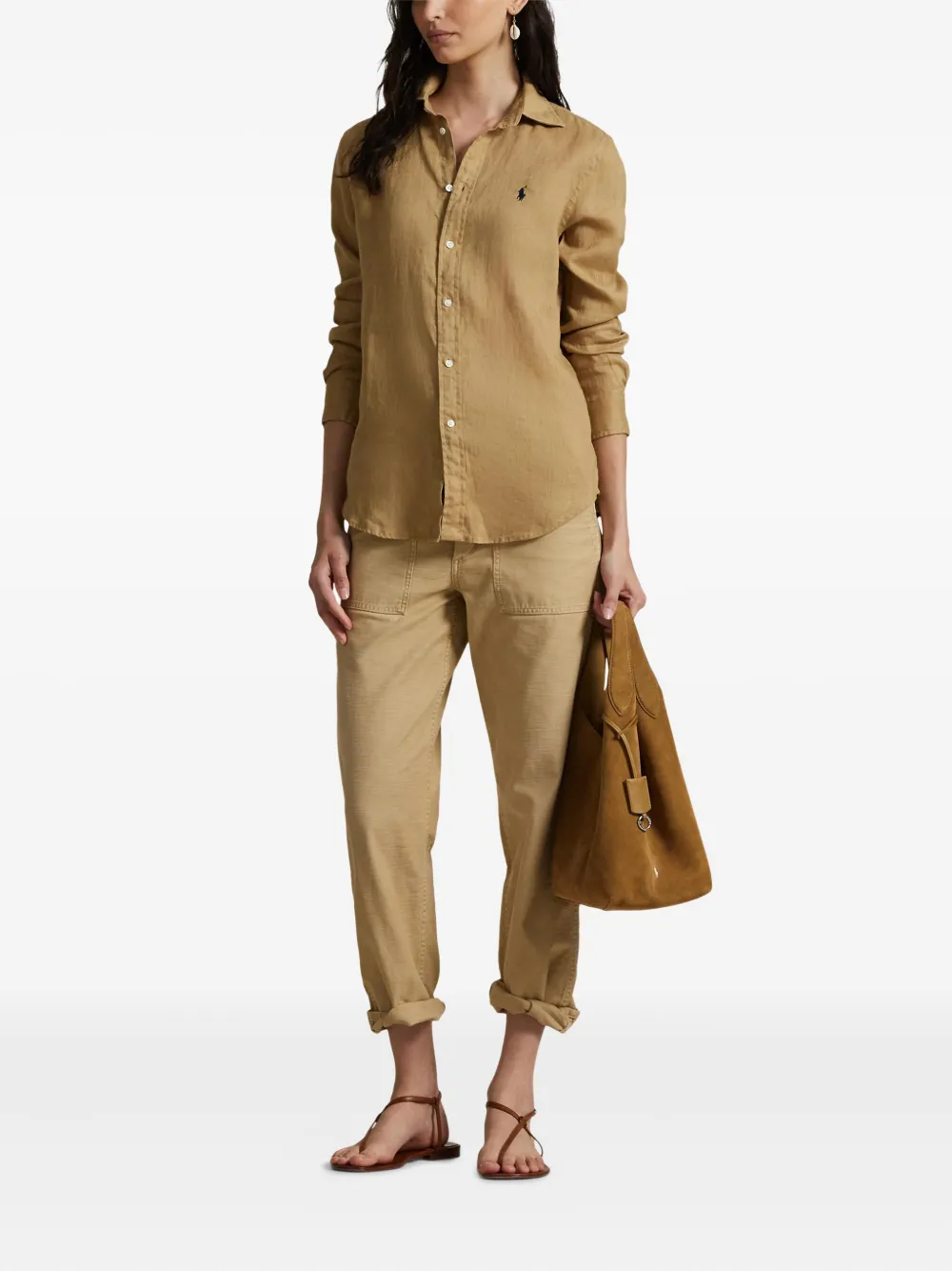 Polo Ralph Lauren Linnen blouse Beige