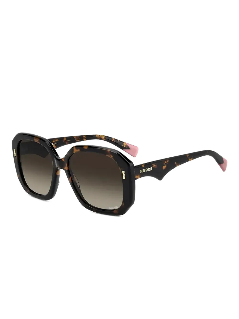 MISSONI EYEWEAR Zonnebril met oversized montuur - Bruin