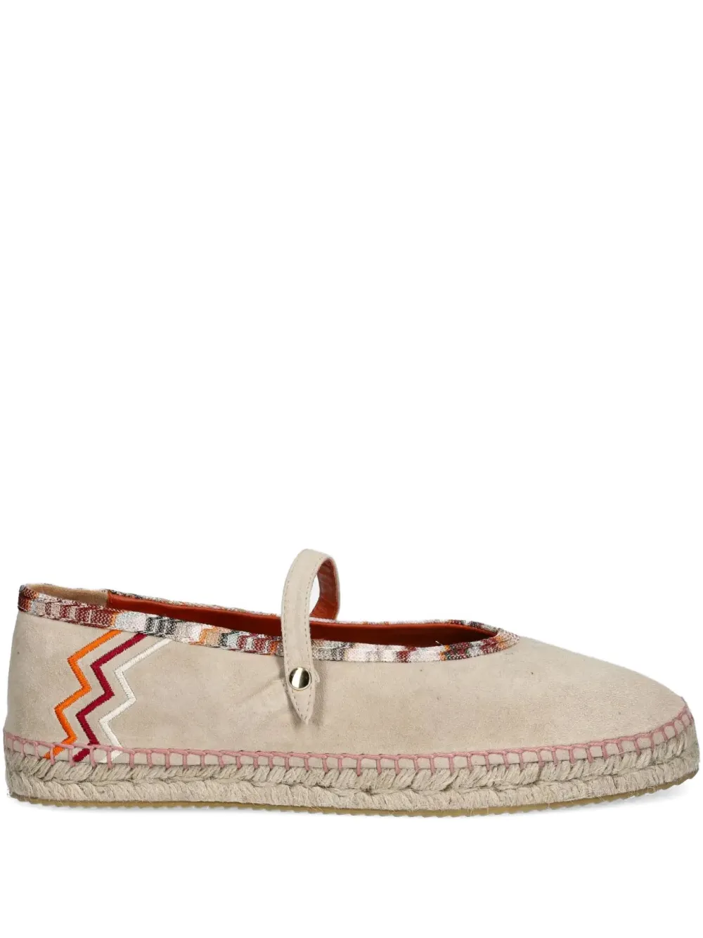 Missoni leather espadrilles IVORY
