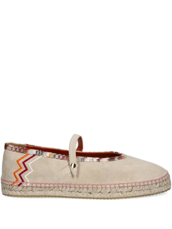 Missoni Leather Espadrilles in Neutrals