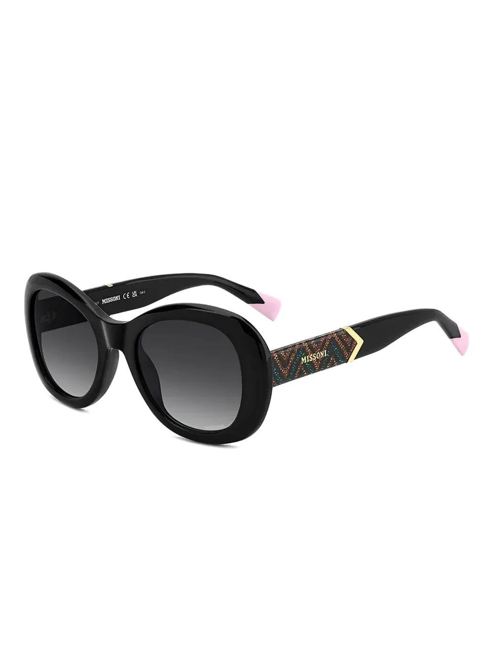 Missoni DNA oval-frame sunglasses Zwart