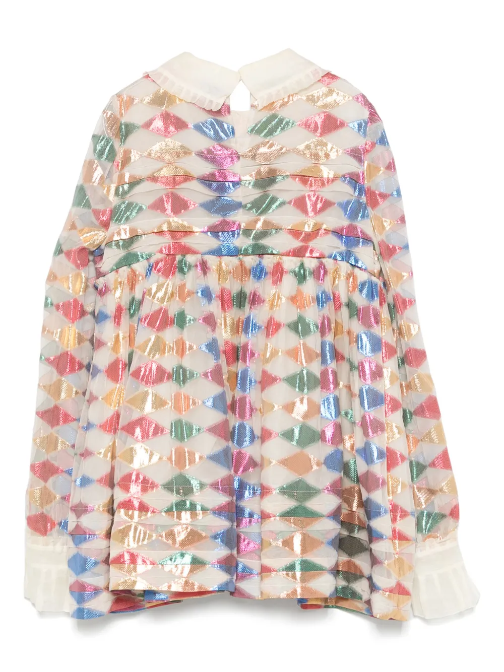 Miu Miu Pre-Owned 2000s blouse met vlakken - Beige