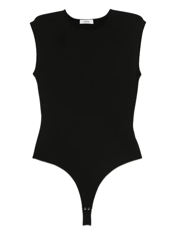 Agolde Aura Sleeveless Bodysuit in Black