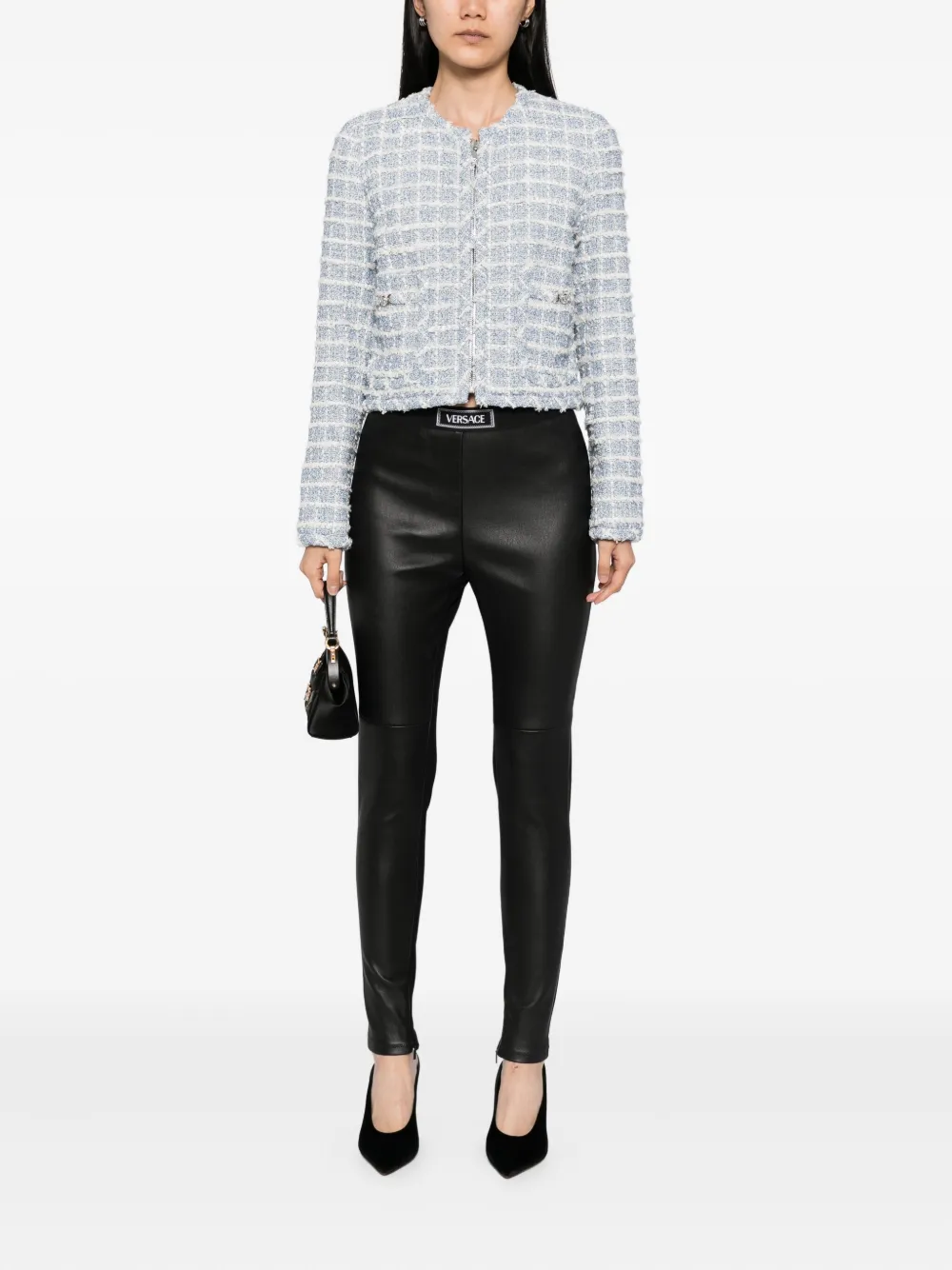 Versace Legging met elastische tailleband Zwart