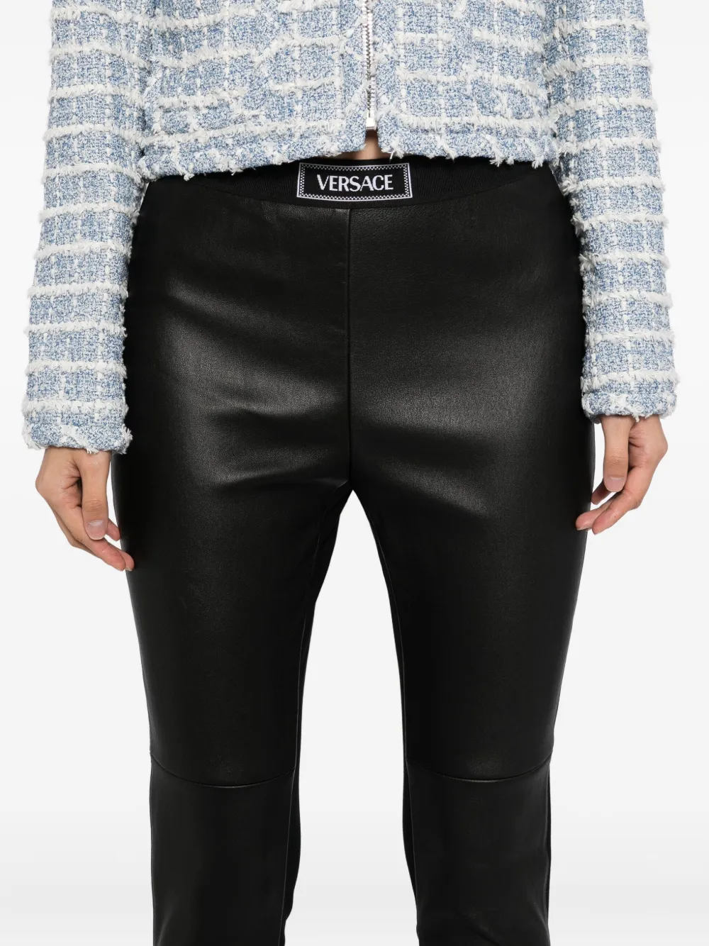 Versace Legging met elastische tailleband Zwart