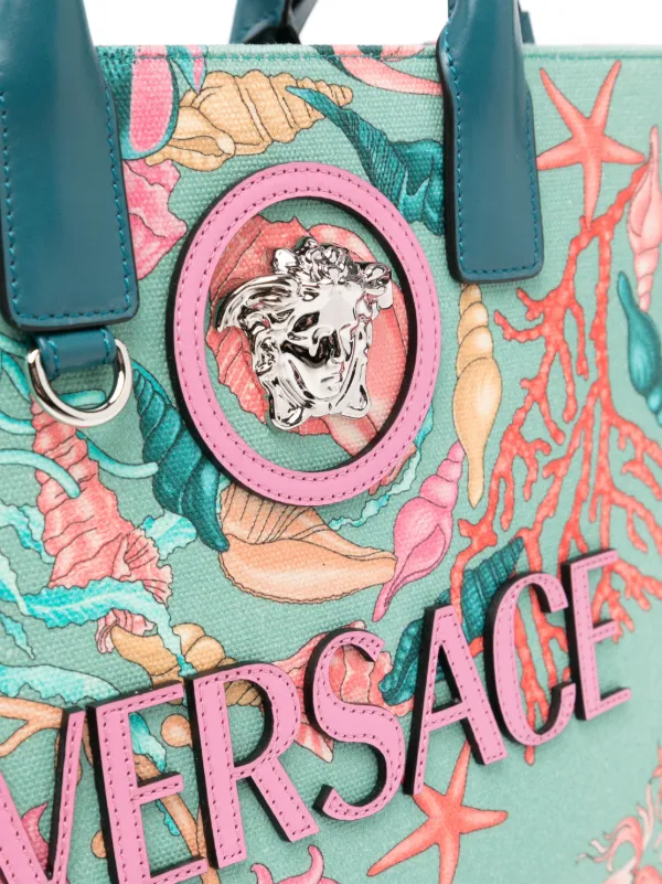 Versace Small Barocco La Medusa Tote Bag | Blue | FARFETCH