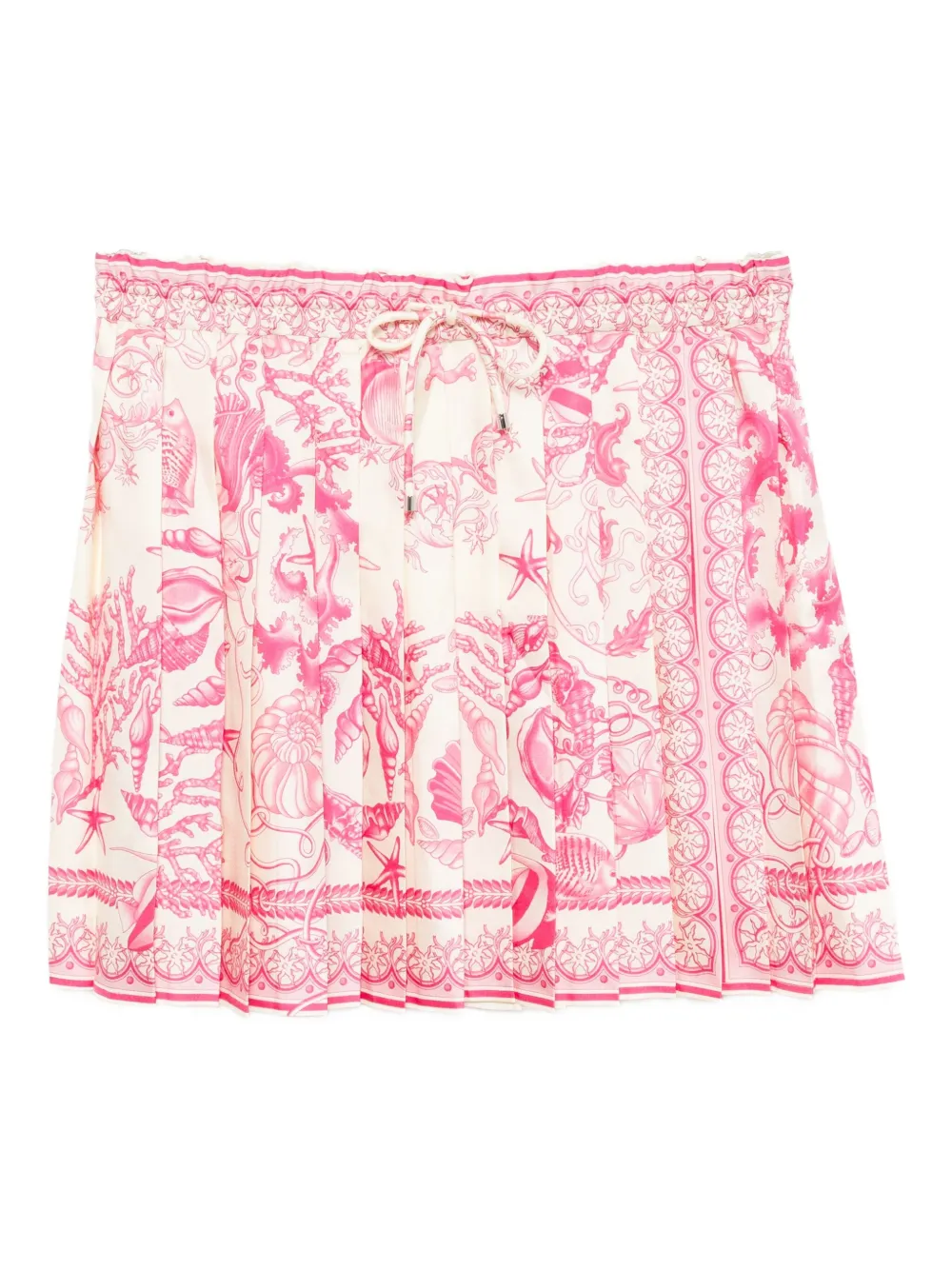 Versace Graphic-print Skirt In Pink