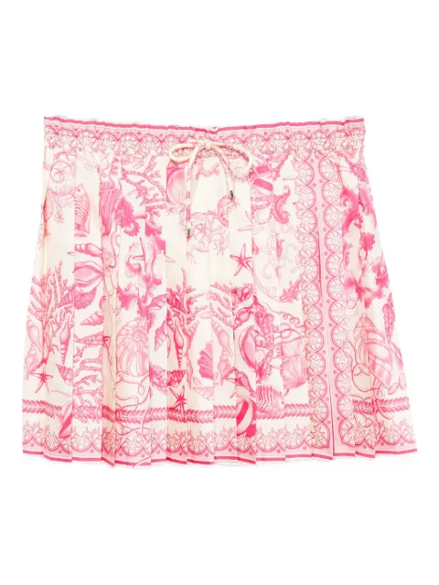 Versace falda con estampado gráfico