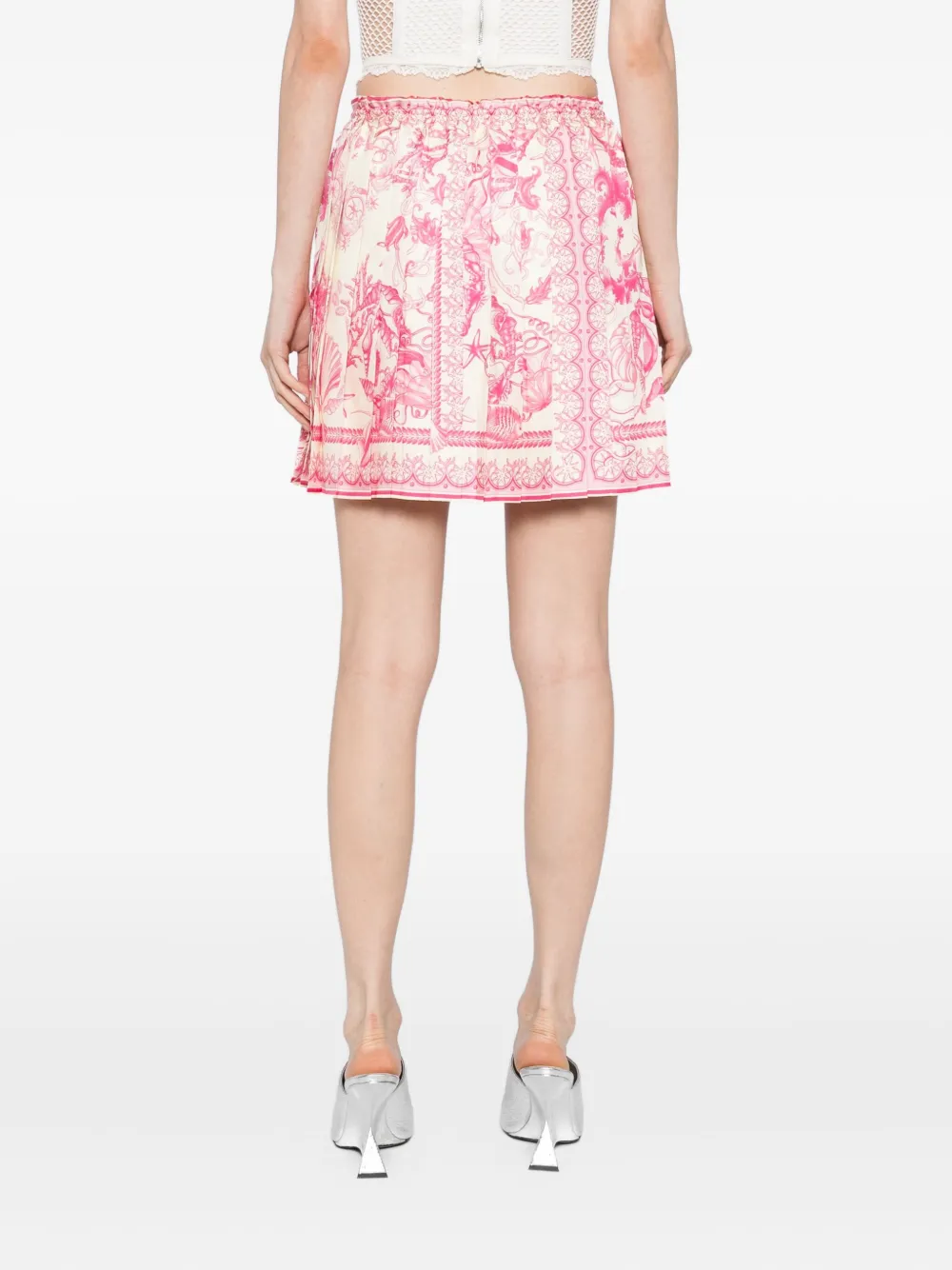 Versace graphic-print skirt Beige