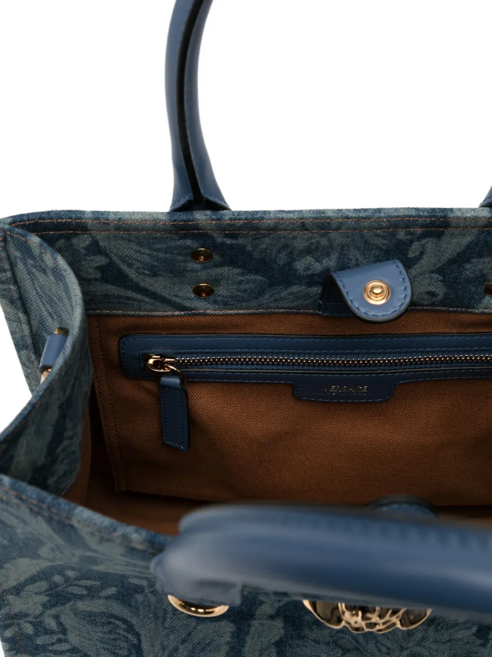 Versace Barocco La Medusa kleine shopper Blauw