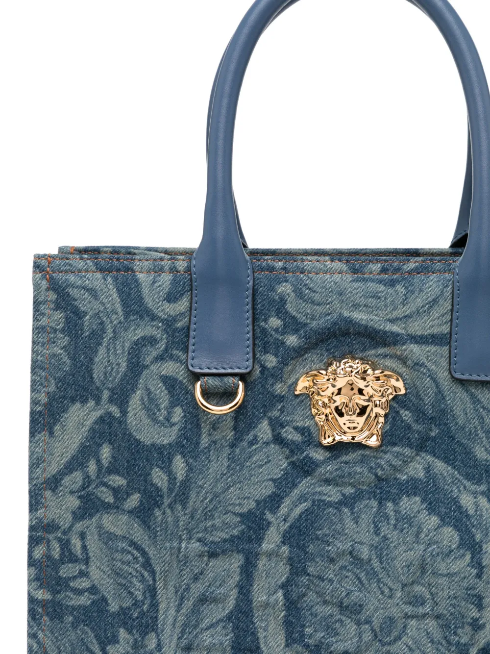 Versace Barocco La Medusa kleine shopper Blauw