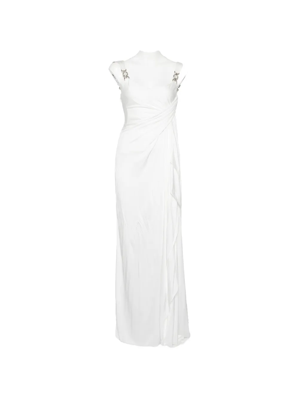 Versace Jersey Draped dress - Weiß