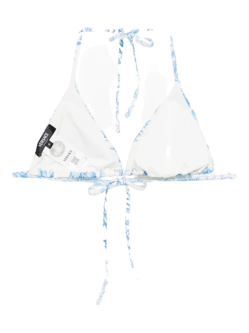 Versace graphic-print bikini top Wit