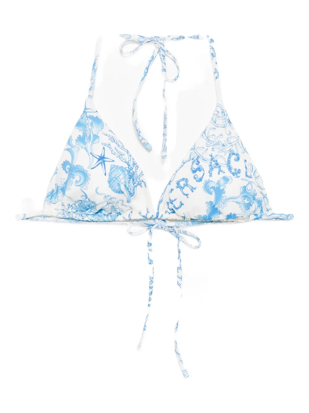 Versace Graphic-print Bikini Top In Multi