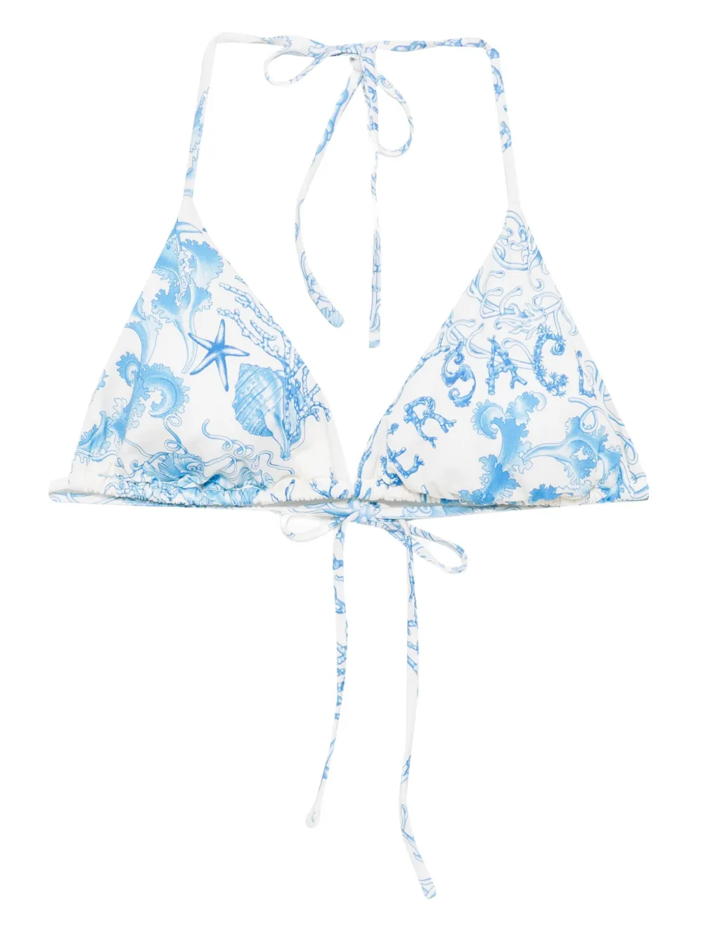 Versace graphic-print bikini top Wit