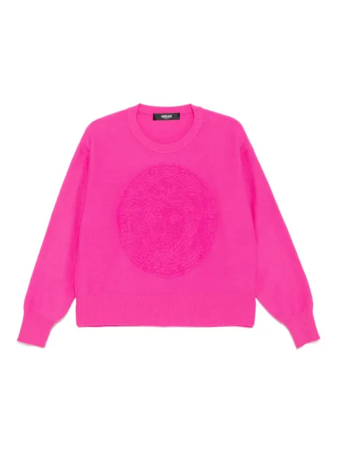 Versace logo-knit jumper