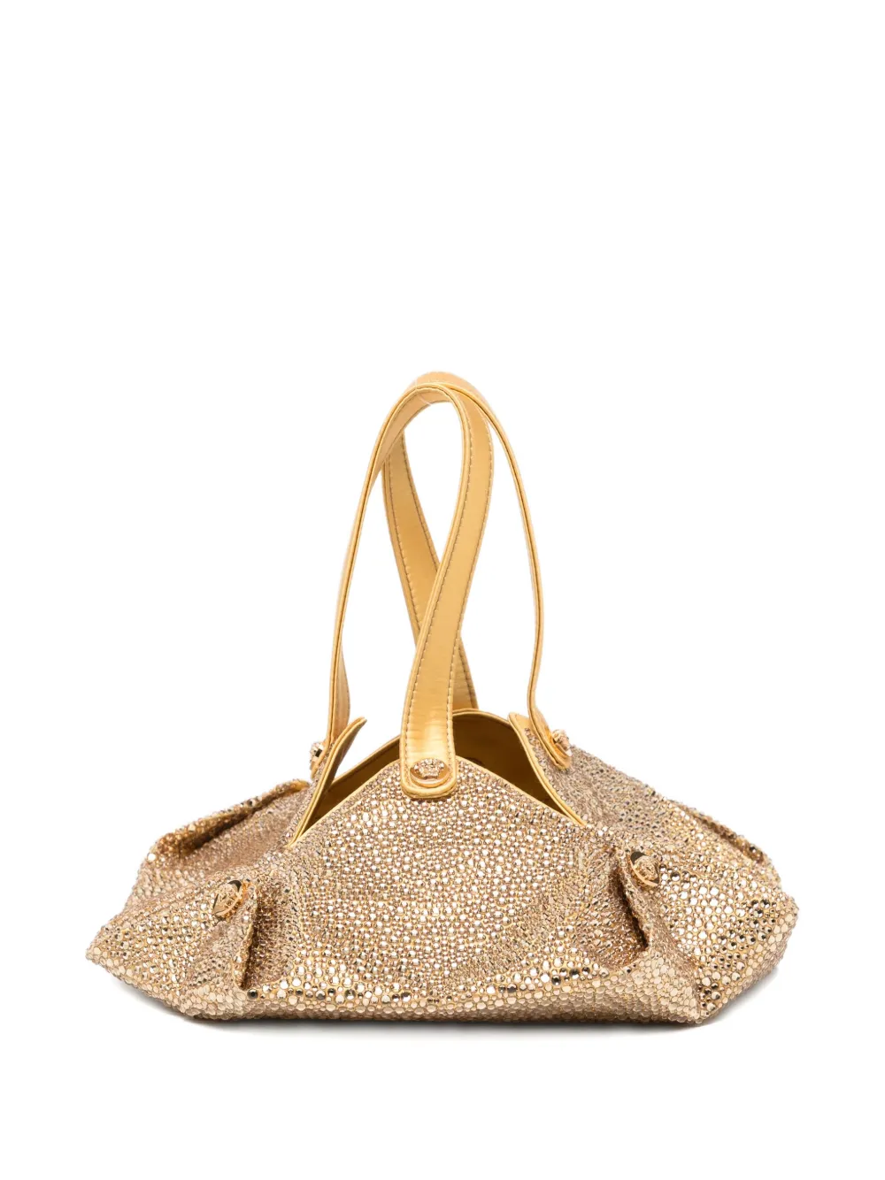 Versace Mini Protea Tote Bag In Yellow