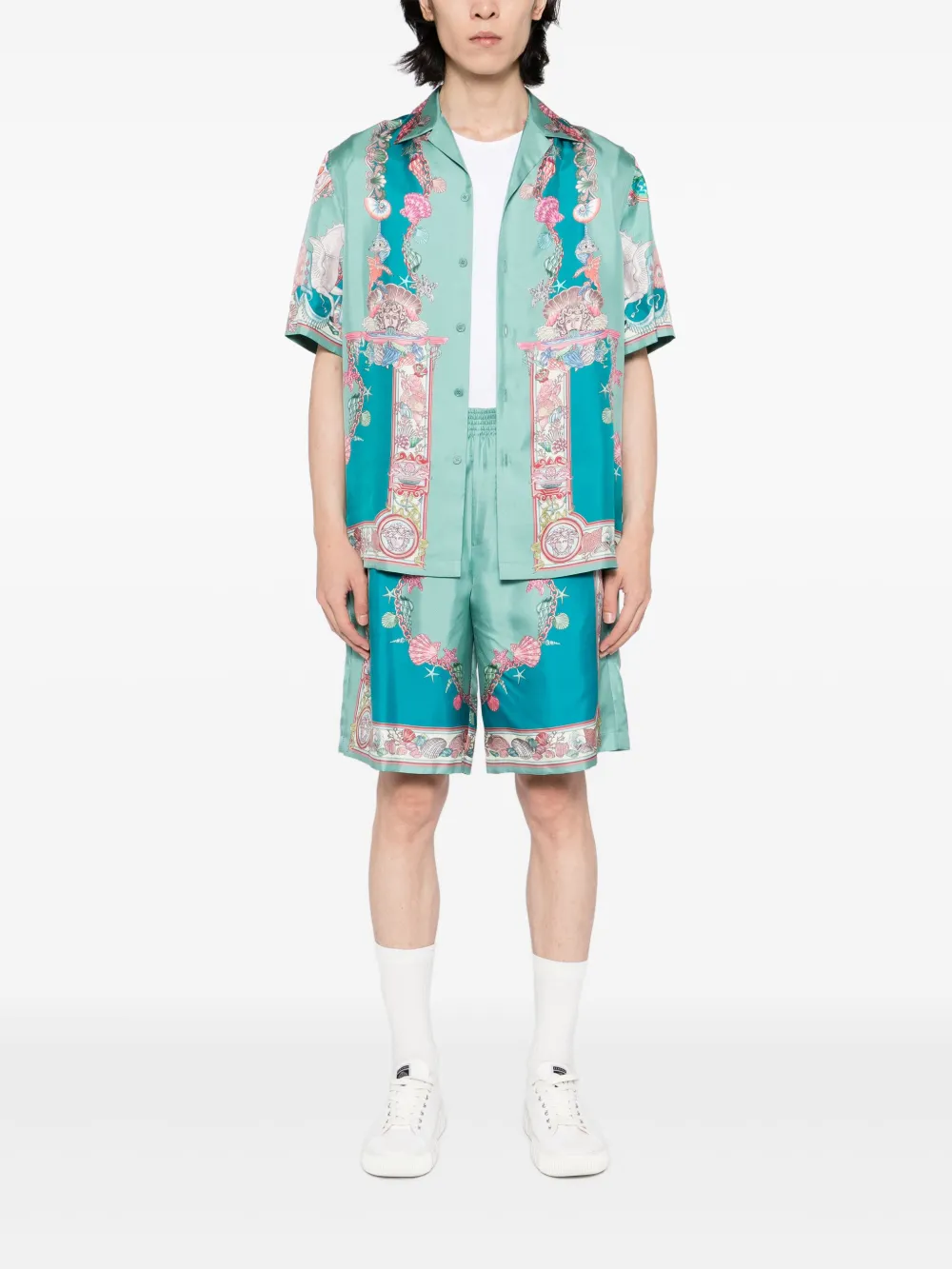 Versace Coral Theatre shorts - Groen