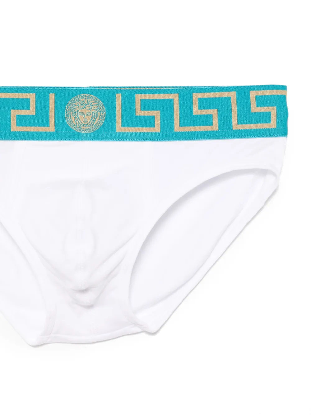 Versace Slips met Griekse afwerking Wit