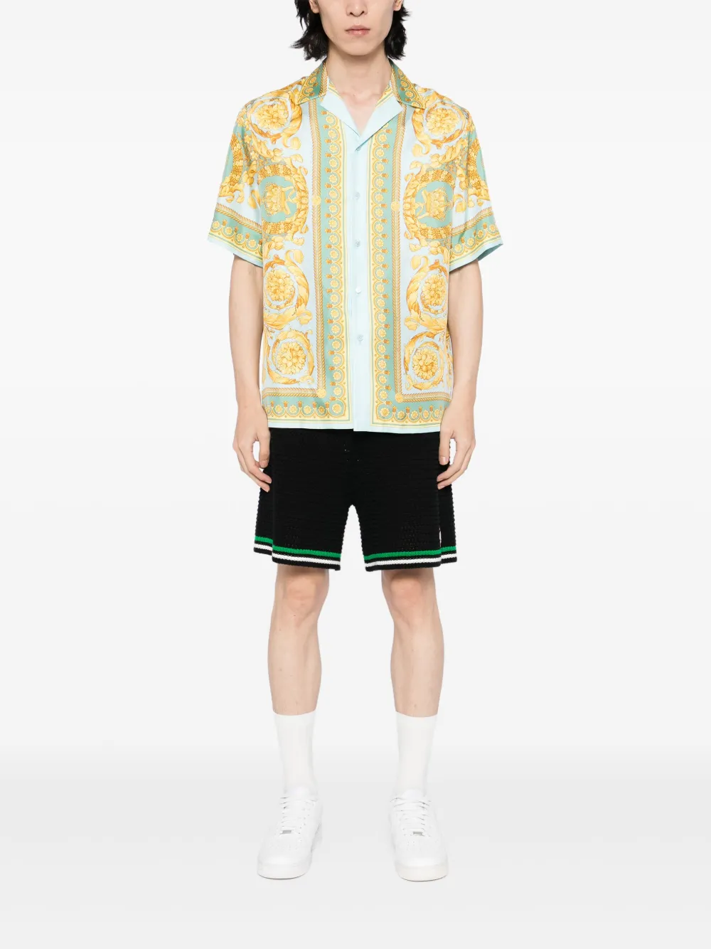 Versace Coral Theatre overhemd - Geel
