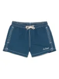 MC2 Saint Barth Kids logo-embroidered swim shorts - Blue