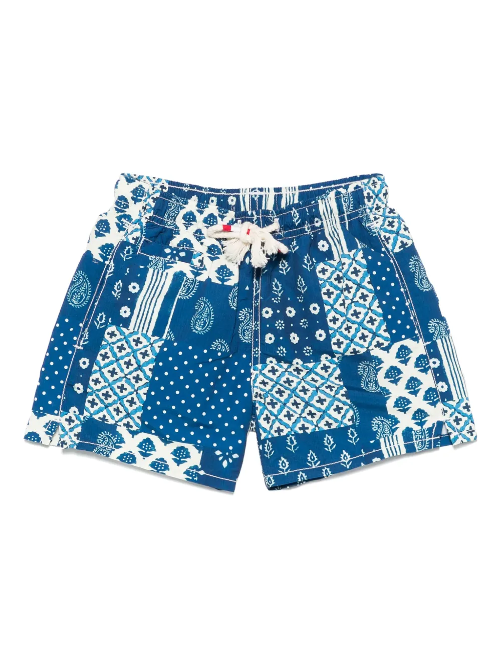MC2 Saint Barth Kids Shorts met patchwork Blauw