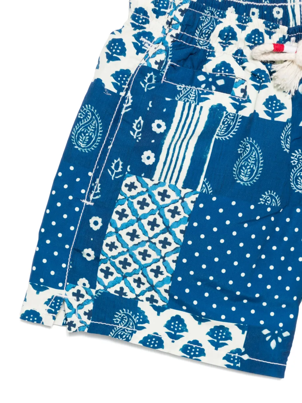 MC2 Saint Barth Kids Shorts met patchwork Blauw