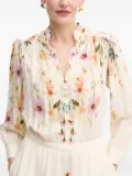 LUISA SPAGNOLI floral-print buttoned maxi dress - Neutrals