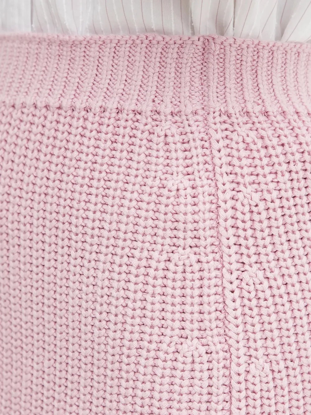 Luisa Spagnoli Ribbed Knit Skirt In Pink