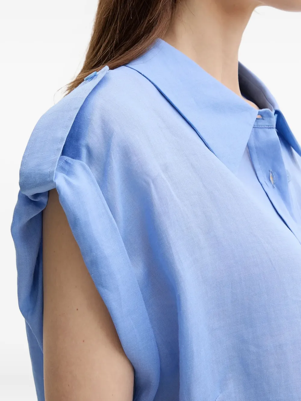 LUISA SPAGNOLI blouse met korte mouwen Blauw