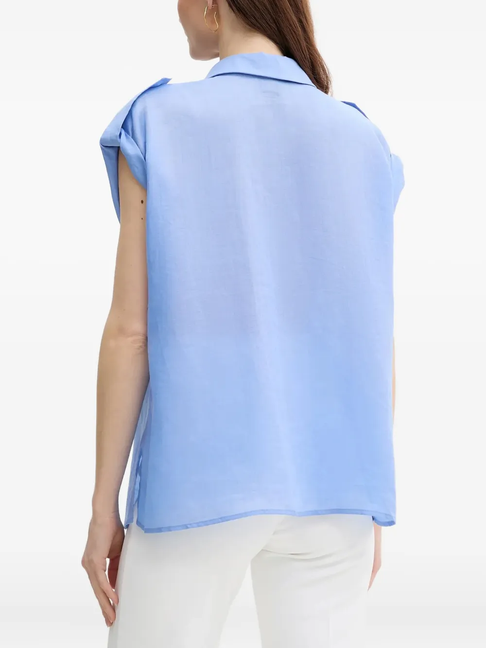 LUISA SPAGNOLI blouse met korte mouwen Blauw