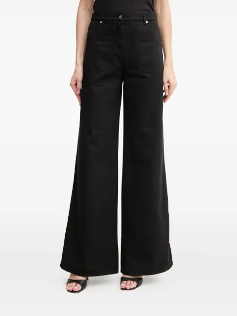 LUISA SPAGNOLI logo-appliqué jeans