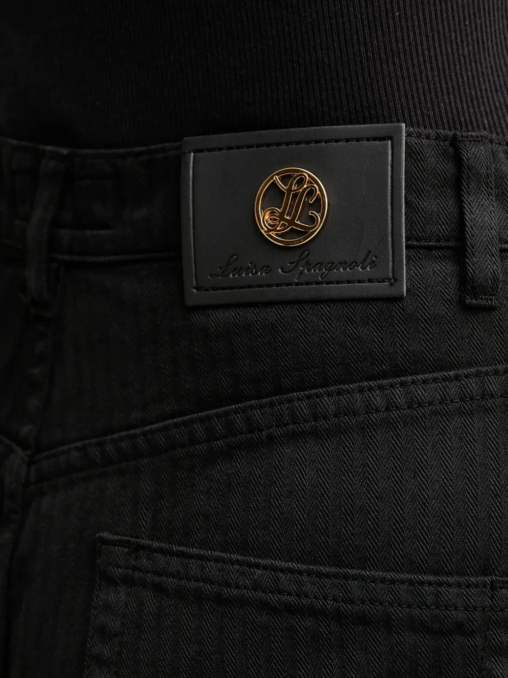 LUISA SPAGNOLI Jeans met logo applicatie Zwart