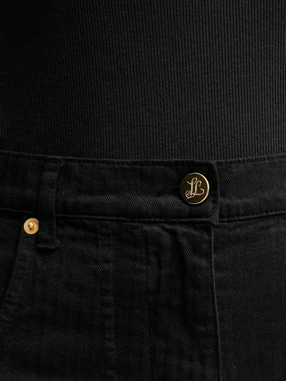 LUISA SPAGNOLI Jeans met logo applicatie Zwart