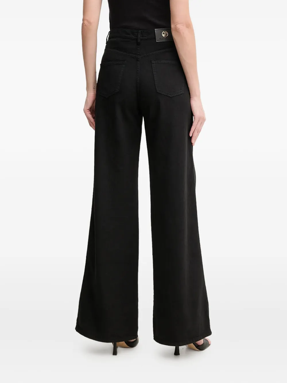 LUISA SPAGNOLI Jeans met logo applicatie Zwart