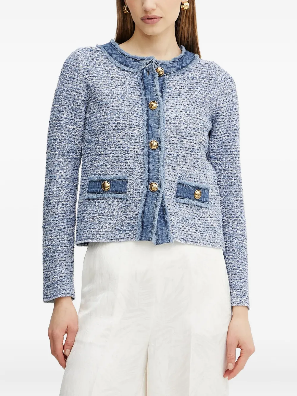 LUISA SPAGNOLI wool blend cardigan | Blue | Image 1