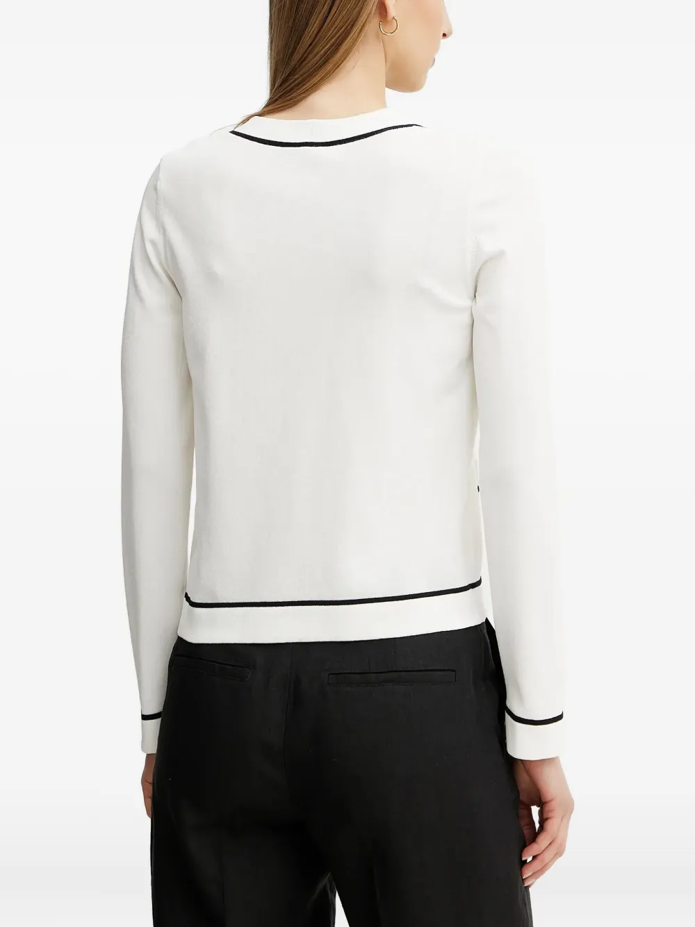LUISA SPAGNOLI V-neck buttoned cardigan Wit