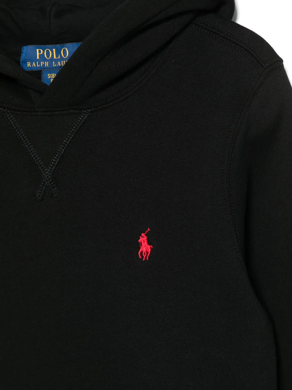 POLO RALPH LAUREN KIDS Hoodie met geborduurd logo Zwart