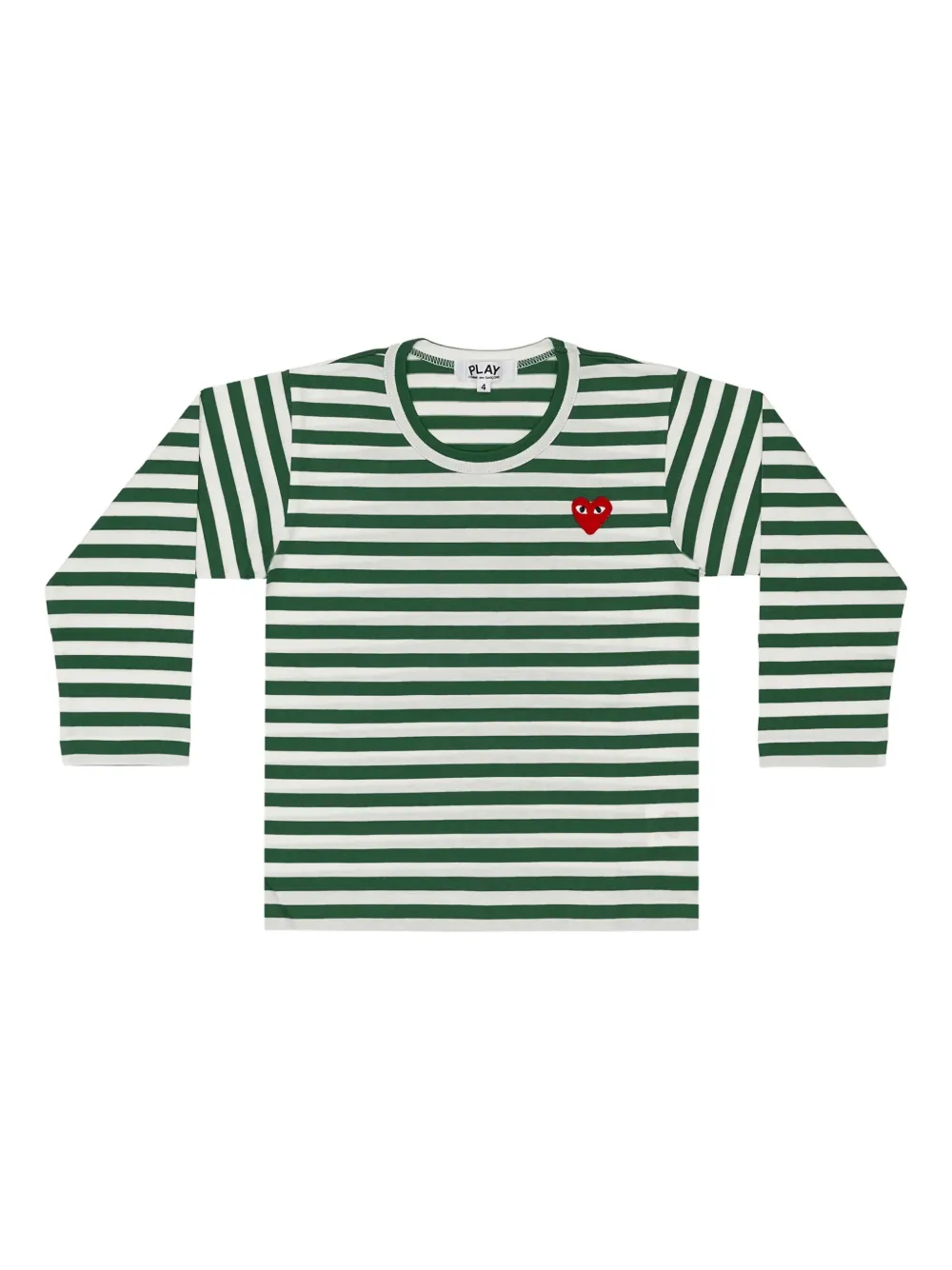 Comme Des Garçons Play Kids T-shirt met Emblem-applicatie Groen