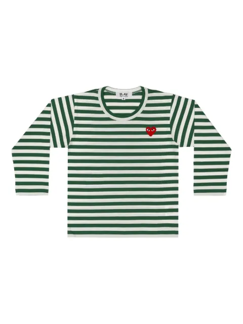 Comme Des Garçons Play Kids Emblem-appliqué T-shirt