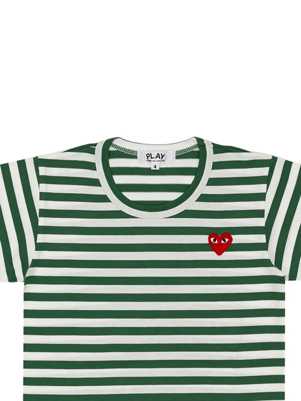 Comme Des Garçons Play Kids T-shirt met Emblem-applicatie Groen