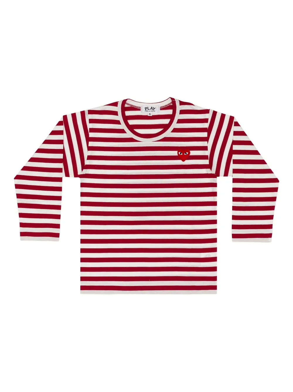 Comme Des Garçons Play Kids Gestreept T-shirt Rood
