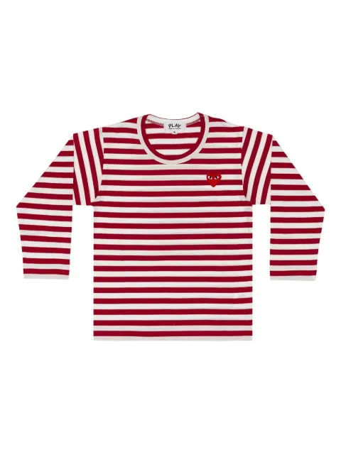 Comme Des Garçons Play Kids تيشيرت مخطط