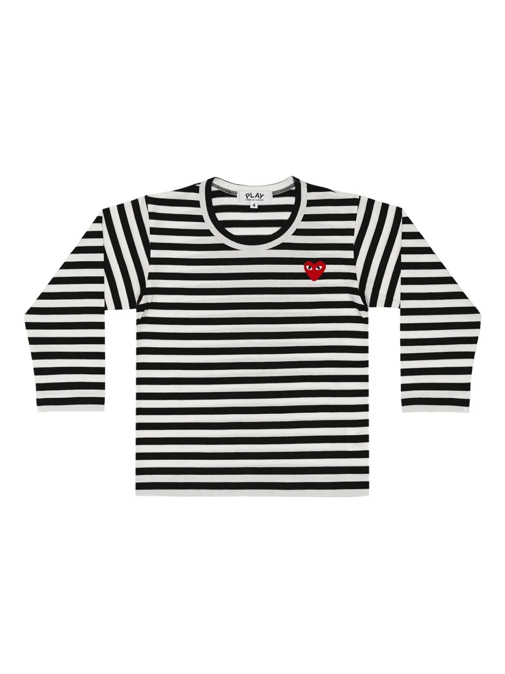 Comme Des Garçons Play Kids Gestreept T-shirt Zwart